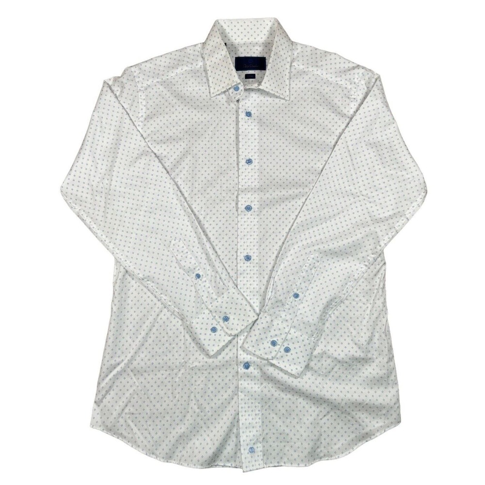 NWOT David Donahue Long Sleeve White Dress Shirt 16-32/33 Slim Fit